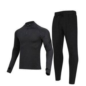 Survêtement de sport ajusté à demi-fermeture éclair pour homme, vêtements de sport respirants 100% coton, nouvelle collection - Product Image 3
