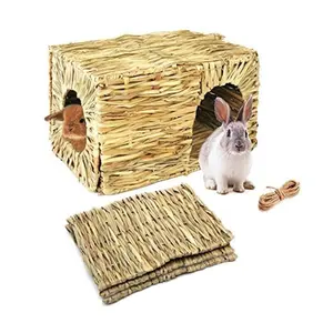 越南供应商动物笼兔草窝兔豚鼠草床兔草垫宠物屋