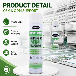 <span class=keywords><strong>Pegamento</strong></span> <span class=keywords><strong>en</strong></span> Aerosol <span class=keywords><strong>para</strong></span> Bordado Super 77 de Bajo Olor <span class=keywords><strong>para</strong></span> Unión Temporal de Telas, Soporte <span class=keywords><strong>para</strong></span> Bordado y Procesamiento Textil - Product Image 6