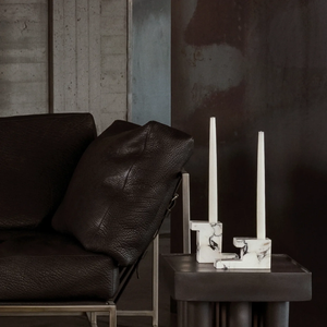 Bougeoirs en marbre fabriqués à la main ajoutant une touche de luxe et d'élégance naturelle à votre espace de vie ou à votre salle à manger - Product Image 5