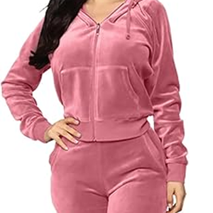 Conjunto Deportivo Juicy Couture de Terciopelo y Algodón para Mujer de Otoño Estilo Vintage de Dos Piezas con Pantalones Acampanados Personalizado - Product Image 6