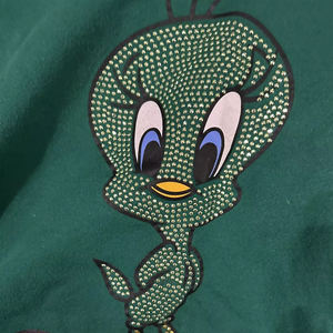 Sweat à capuche vintage surdimensionné pour homme en coton molletonné avec strass, style streetwear, personnalisable - Product Image 6