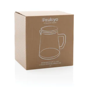 Ukiyo Caraffa Borosilicate Glass Minimalist Design Cork Cap Transparent Dishwasher Safe Customizable <b>Drinkware</b> for Cold Drinks - Product Image 3
