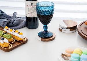 Ensemble de sous-verres en bois de marbre et d'acacia fabriqués à la main tapis de boisson en matériaux mixtes élégants pour la maison, le bureau et les cadeaux - Product Image 6