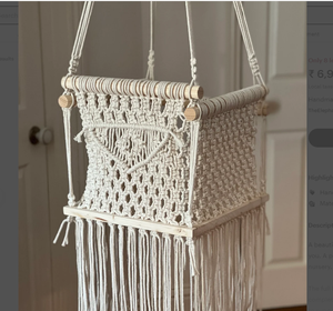 dekor ceilling hanging <b>swing</b> OUTDOOR HANDMADE COTTON TWISTED BABY <b>SWING</b> - Product Image 2