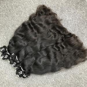 ช่อผมแท้หยิกจากเวียดนามสีน้ำตาลเข้มสีดำสำหรับผู้หญิงมัดผมด้วยผ้าลูกไม้หนาแน่น150% - Product Image 5