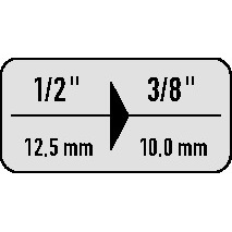 HAZET 958 Adaptateur carré 1/2'' vers 3/8'' de 38,5 mm pour outils d'atelier - Product Image 4