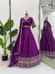 Designer de luxe broderie lourde mariée Lehenga Choli fabriqué à la main pour Bollywood pour Hollywood mariage festif été traditionnel - Product Image 3