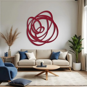 Arte de Pared de Metal Negro Antiguo, Escultura de Hierro Hecha a Mano, Decoración Elegante para Colgar en la Pared de la Sala de Estar, Dormitorio u Oficina - Product Image 6