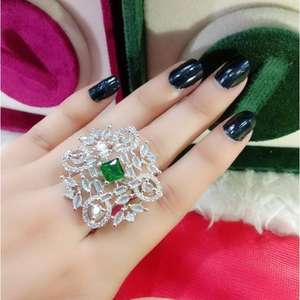 Anillo de Moda con Piedra Monalisa, Novedad en Tendencia, Personalizable, Redondo, Joyería al por Mayor para Fiestas, para Mujeres y Niñas, Anillo de Latón - Product Image 2