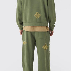 Survêtements personnalisés en coton imprimé intégral, coupe ajustée, effet usé, ensemble en molleton épais pour l'hiver, unisexe, respirant, couleurs et tailles personnalisées - Product Image 3