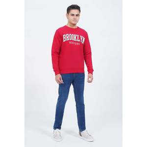Sweat-shirt à col rond EDUARD pour homme avec logo personnalisé, manches longues, 100 % coton French Terry, anti-plis, taille XXS, sérigraphie unie - Product Image 2