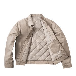 Vestes de travail en satin 100% coton lourd sur mesure pour hommes Vestes de travail d'hiver de haute qualité avec fermeture éclair de Detroit - Product Image 3