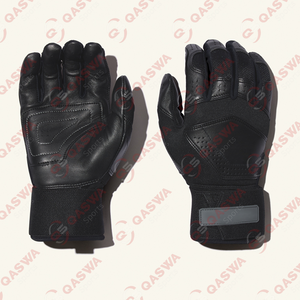 Gants de frappeur de baseball antidérapants durables les plus vendus pour les jeunes unisexes adultes gants en cuir de vachette à longue sangle réglable - Product Image 5