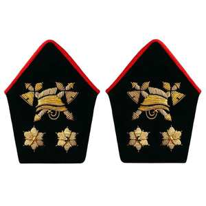 Insignia de Cuello de Alta Calidad con Botón de Presión de Latón, Rango de Cuello OEM, Corona en Alambre de Latón Dorado o Plateado - Product Image 4