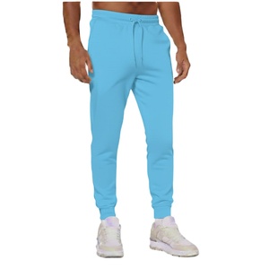 Pantalones de chándal informales para hombre, pantalones transpirables de mezcla de algodón con bolsillos laterales, ropa deportiva y de salón, pantalones de chándal - Product Image 3