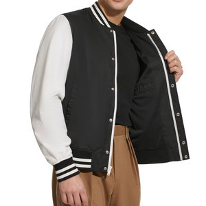 Chaqueta de béisbol para hombre más vendida, soporte, logotipo personalizado, ropa de calle impresa, bombardero universitario, forro polar, Letterman personalizado, Collage - Product Image 4