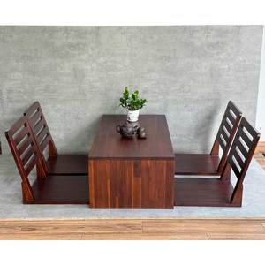 Japanese-Style Acacia Wood Low Table and Chair <b>Set</b> Square Design for <b>Restaurant</b> Cafe or Bar Use CBCF259 - Product Image 5