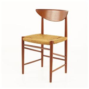 Silla de comedor moderna hecha de marco de madera maciza de teca con algas marinas tejidas en el asiento para uso interior y exterior - Product Image 3