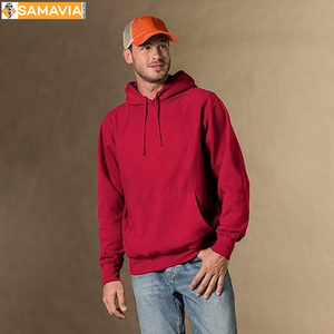 basics/cotton blended OEM Pullover <b>Hoodies</b> For <b>Men</b> Winter Fleece Custom Streetwear Hooded Sweatshirt With Pocket Bulk Order - Product Image 3