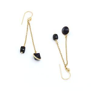 ต่างหูแบบห้อยทำด้วยมือทำจากทองเหลืองชุบทอง18K อินเดียเครื่องประดับสำหรับงานแต่งงานที่ทันสมัยสำหรับผู้หญิง | - Product Image 3