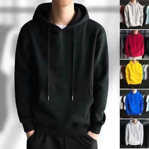 High Quality Cotton French Terry Oversize Hoodies StreetWear Thick Fleece Undefined Drop Shoulder Plain Blank Custom Men Hoodies - Product Image 5