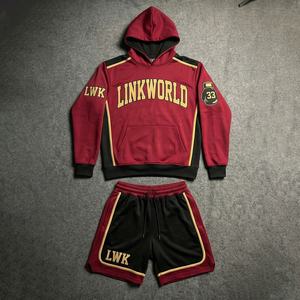 Ensemble sweat à capuche et short surdimensionné 100 % coton de haute qualité pour l'hiver 2026 – Vente en gros LWK-HS-0004 - Product Image 1