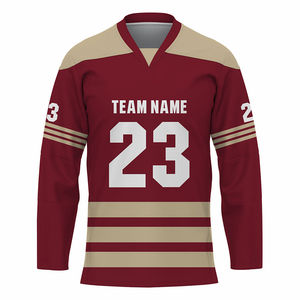 Maillot de hockey sur glace professionnel léger sur mesure, impression par sublimation, 100% polyester, séchage rapide, antibactérien - Product Image 1