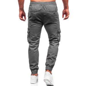 Pantalon de travail pour hommes personnalisé OEM 100% sergé de coton léger motif droit décontracté ourlet fendu Baggy Streetwear multi-usages - Product Image 5