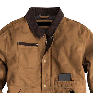 Veste en toile pour homme Veste solide d'hiver pour homme Vestes d'extérieur en toile à la mode Vestes pour hommes à vendre - Product Image 5