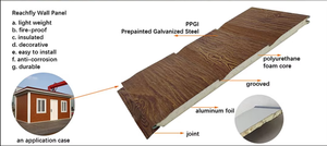 Panneaux sandwich en bois pour murs et toitures extérieurs modernes, taille 16x383, résistants au feu, résistants à l'eau, écologiques - Product Image 4