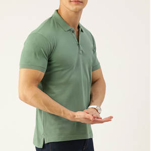 Polo de golf tendance pour homme, streetwear, respirant et léger, en coton extensible, manches courtes, étiquette privée, commandes en gros - Product Image 4