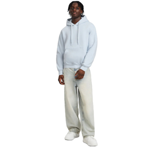 Sudadera con capucha unisex de alta calidad sin cuerdas Fleece Boxy Fit Diseño de gran tamaño en blanco personalizado Técnica lavada con cuello con capucha - Product Image 4
