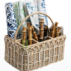 Cesta de picnic de ratán ideal con 4 compartimentos Cesta de almacenamiento de ratán OEM Cesta de picnic de mimbre tejida Variedad de tamaños de Vietnam - Product Image 1