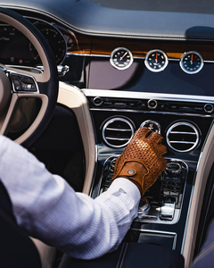 Recién llegado, guantes de conducción de coche de cuero genuino, guantes de conducción de piel de cabra a la moda diaria para exteriores, precios razonables con logotipo personalizado - Product Image 4