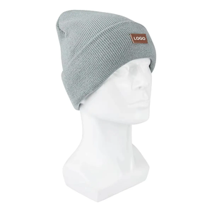 Gorro de Invierno de Punto Acrílico 100% de Color Sólido, Hecho en Fábrica, con Logotipo Personalizado, de Alta Calidad, con Bordado 3D Jacquard - Product Image 4