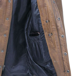 Top ventes, chemise en cuir personnalisée de haute qualité pour homme, manches longues coupe ample avec col coupe boxy, streetwear respirant - Product Image 5