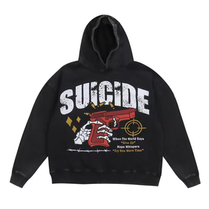2025 Personnalisé Hommes Oversize Puff Impression Hoodies Top Design Casual Wear de Meilleure Qualité OEM Service Disponible - Product Image 1