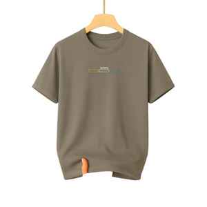 T-shirts pour hommes en jersey simple 100% coton de haute qualité, anti-froissement, col rond, coupe régulière, exigences personnalisées - Product Image 3