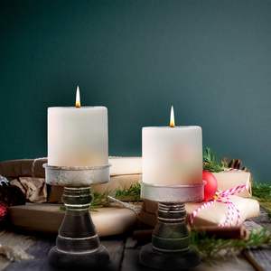 Bougies en Bois Durable Décor Bougeoirs en Bois Flotté de Style Unique pour la Maison Salon Noël - Product Image 2