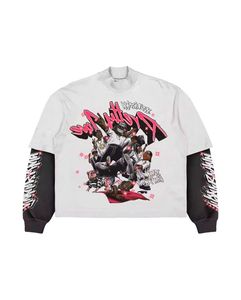 Vêtements Oem de grande taille à la conception personnalisée T-shirt à manches longues décontracté de couleur simple et à double couche avec patchwork contrasté pour hommes - Product Image 1