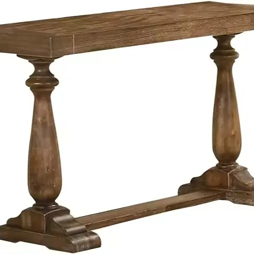 Mesa de consola de madera de transición, sofá de sala de estar/MESA de consola, madera flotante