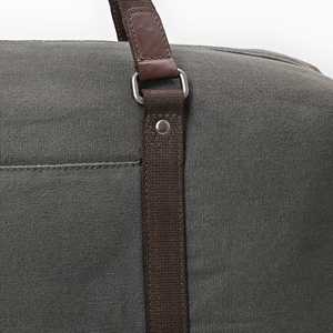 Sac fourre-tout promotionnel de week-end en toile et cuir anthracite - Product Image 5