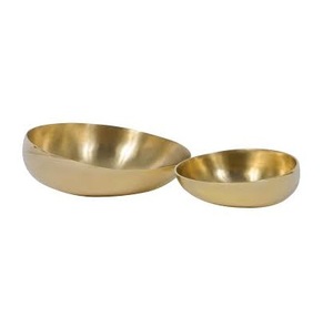 Bol en laiton martelé Texture Design avec couleur or Forme ronde servant pour salade et fruits Bol exclusif - Product Image 3