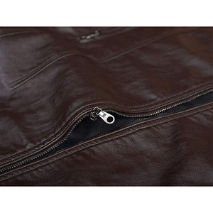 Veste en cuir véritable de haute qualité pour homme, sur mesure, style moto, coupe ajustée - Product Image 5