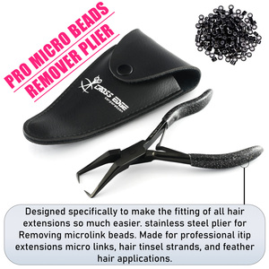 Outils d'extensions de cheveux de vente supérieure Pince pour microbilles Outil de suppression en acier inoxydable poli fini personnalisé - Product Image 6