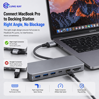 Câble d'extension USB-C à 90 degrés Lung Kay, 20 Gbit/s USB 3.2 Gen Type C Mâle vers Femelle, Charge Rapide PD 100W, Cordon Tressé