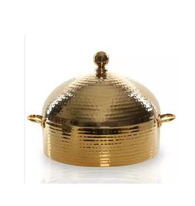 Wholesale Stainless Steel Hammered Hot <b>Pot</b> Casserole Dish in Gold Color Premium Quality Food Serving Hot <b>Pot</b> - Product Image 6