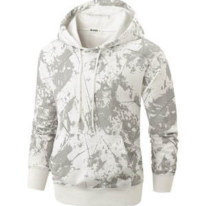 Sweat à capuche personnalisé en molleton uni, coupe ajustée, sublimation, décoloré, 100 % coton, pour l'hiver, vente en gros - Product Image 1