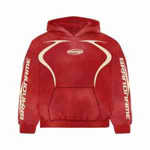 Sweats à capuche en molleton délavé à l'acide solide avec des designs de logo personnalisés sur le devant, écologiques, OEM et ODM disponibles pour les commandes en gros - Product Image 6